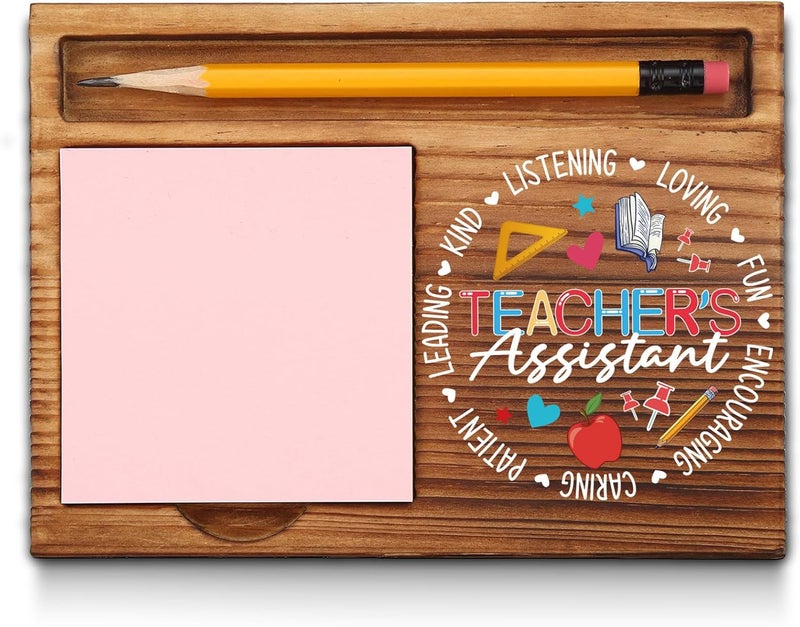 akeke Teacher Assistant Appreciation Gifts, Sticky Note Dispensers, Self-Stick Note Pad Holders, 6.5 x 4.8 inches, Pink, 0.0353 Ounce - Image 1